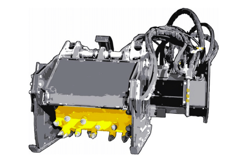 Karcher cold planer attachment for municipal equipment