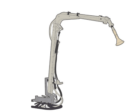 Karcher hydraulic watering arm attachment for municipal equipment
