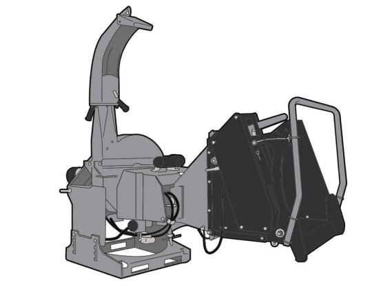 Karcher wood chipper attachment for municipal equipment